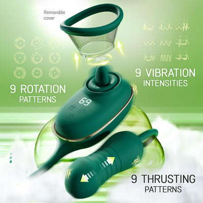 Adult Sex Toys for Women, Sucking Vibrator with 9 Tongue Licking & 3 Sucking Patterns, 9 Thrusting Women Sex Toy Dildo Vibrator Adult Toy, G Spot Vibrator Clitoral Vibrators, Adult Sex Toys & Games