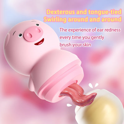 Sexual SM Products Tongue Licking Pig Second Generation USB Vibrator Female Use Suction Massage Toy Second Wave Sex Masturbator Male Sex Accessories