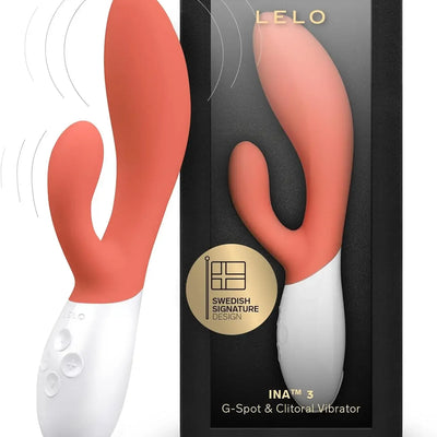 LELO INA 3 G Spot Rabbit Vibrator Clitoral Rabbit Vibrador for Women Rabbit Sex Toy for Women with 10 Vibrating Modes,Adult Toys