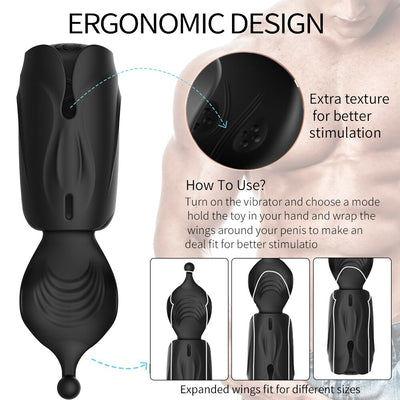 อมควยชาย Masturbator สำหรับผู้ชายอวัยวะเพศชาย Delay Trainer ไฟฟ้า Pulse Vibrator อัตโนมัติ Oral Climax Glans นวดหีของเล่น