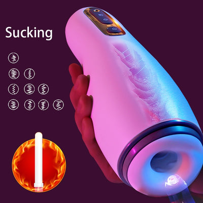 ดูดเครื่อง Masturbator สำหรับผู้ชายอัตโนมัติชาย Masturbator คัพจริงสูญญากาศช่องคลอดช่องคลอดของเล่นผู้ใหญ่ Sucker การสั่นสะเทือนอมควย