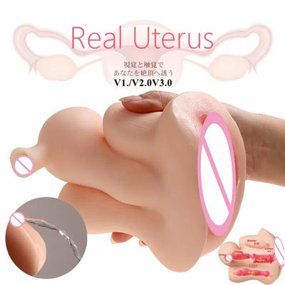 ชายนุ่มมดลูก Masturbator ช่องคลอดถ้วยจริงรุ่นหญิงจริงช่องคลอดสำหรับผู้ชาย Anal Sex ลึกมดลูก Sex ต่อมลูกหมากกระตุ้น sextoy