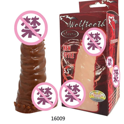 Reusable Penis Sleeve Penis  Condom Cock Dick Sex Toys For Men Enlargement Time Delay