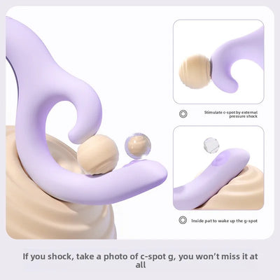 KISSTOY G-type vibrator Female double-head massage masturbator adult sex toys, dual-point stimulation, pressure-sensing button