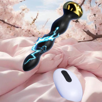 Anal Vibrator Electric Shock Anal Sex Plug Sex Toys Silicone Beads Vibrator Wireless Remote Control Anal Sex Toys for Women