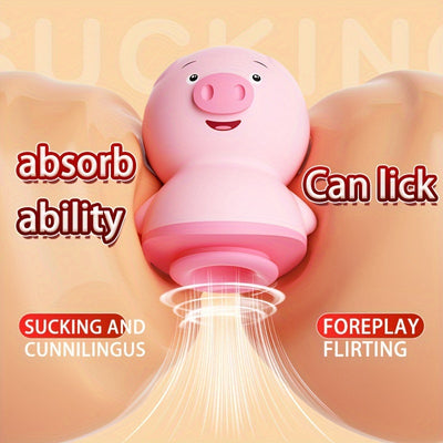 Sexual SM Products Tongue Licking Pig Second Generation USB Vibrator Female Use Suction Massage Toy Second Wave Sex Masturbator Male Sex Accessories