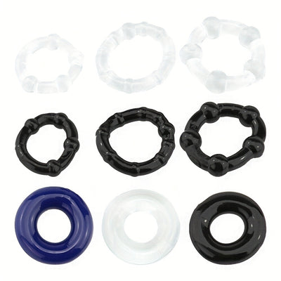 3 PCS Male Penis Cock Ring - Delay Ejaculation Scrotum Binding Ball Stretcher Penis, Enlargement Silicone Cock Ring Sex Toy For Men - Waterproof, Non-Killing Sperm, No Battery Required