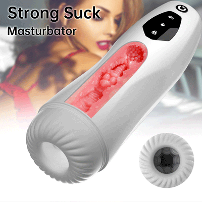 Aeclove อัตโนมัติการสั่นสะเทือนสำหรับชาย Masturbation ดูดขยายพ็อกเก็ตหีเหมือนจริงช่องคลอด Warm Masturbators ของเล่น