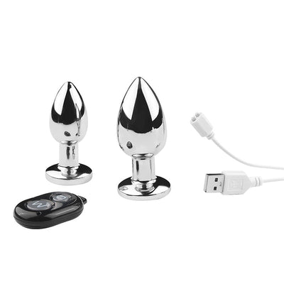 Remote Control Metal Anal Plug Vibrators Adult Vagina Dilator Women Sex Toys Butt Plug SM Outdoor Play Anus Expansion Beads
