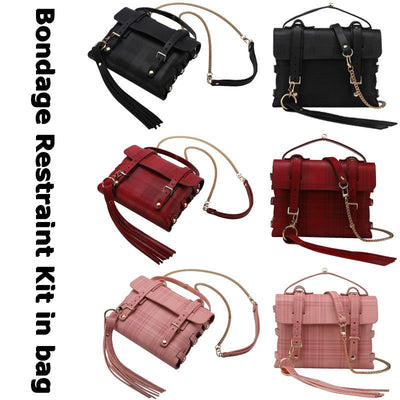 Sex Bondage BDSM Kit Restraints Set Sex Toys with Hand Cuffs Ankle Cuff Bondage Collection & Whip & Collar Choker SM Games