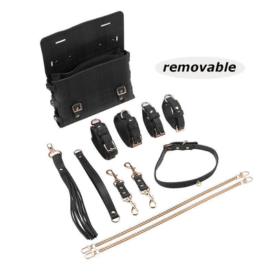 Sex Bondage BDSM Kit Restraints Set Sex Toys with Hand Cuffs Ankle Cuff Bondage Collection & Whip & Collar Choker SM Games