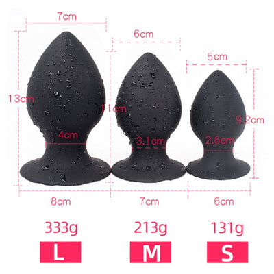 Squeezable Huge Butt Plug with Sucker Silicone Soft Anal Plug Speculum Anus Heavy Prostate Massager Anal Sex Toys for Women Men