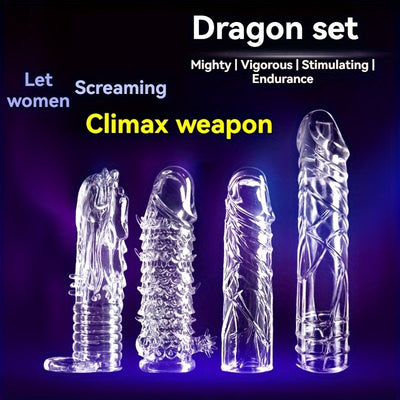 Men's Crystal Adult Sex Toy Penis Cover Sleeve Penis Extender Reusable Delay Ejaculation Add More Fun And Excitement