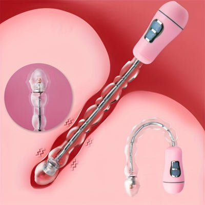 Vibrating Anal Plug 12 Speed Rechargeable Bendable Vibrating Anal Beads Arbitrarily Curved Anal Play Sex Toys