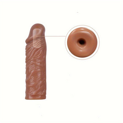 Realistic Textured TPE Male Dildo with Suction Cup - Suitable for Hand Washing
