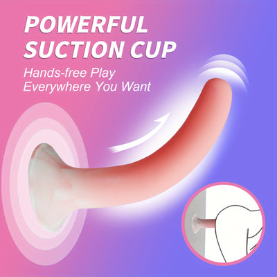 Powerful Suction Cup - Hands-Free Play Everywhere You Want: Super Real Texture - Experience The Real Man - Made of Liquid Silicone - 7.59In/19.5Cm - Delicate Texture - Suction Cup Design - Secure Grip - Non-Latex - No Battery Required