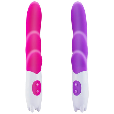 ตัวเลือกสีเครื่องนวดสั่นกระตุ้นจุด G-Spot สีชมพูเข้มและสีม่วง