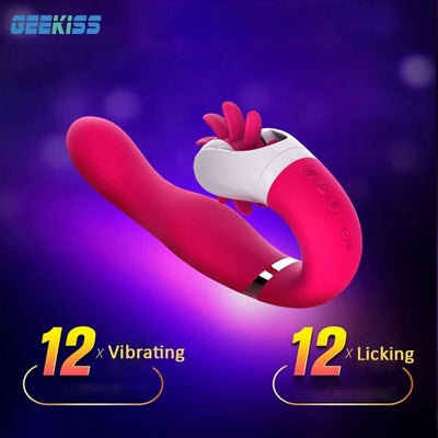 12ความเร็ว Mute หมุนเครื่องสั่น Dildo หีนวดลิ้นเลีย Oral เซ็กซ์ทอยสำหรับผู้หญิง Clitoris Stimulator อุปกรณ์ช่วยตัวเองสำหรับผู้หญิง