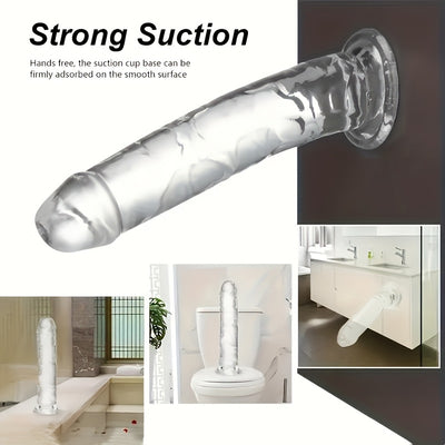 Transparent Big Dick 6 Sizes Realistic Jelly Dildo Women Gay Anal Sex Toys Masturbators Penis Suction Cup