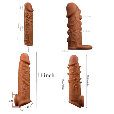 Penis Ring Enlargement Condom Cock Extender Ejaculation Delay Toy Soft Silicone Sleeve Adult 18 Sex Product For Men Gay