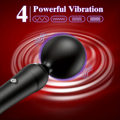 AV Wand Vibrator Handheld Magic Cordless Massager, Full Silicone Waterproof Vibrator Women Sex Toys for Clitoral Nipple Massage, Rechargeable Quiet Powerful Adult Sex Toys & Games for Couple Pleasure