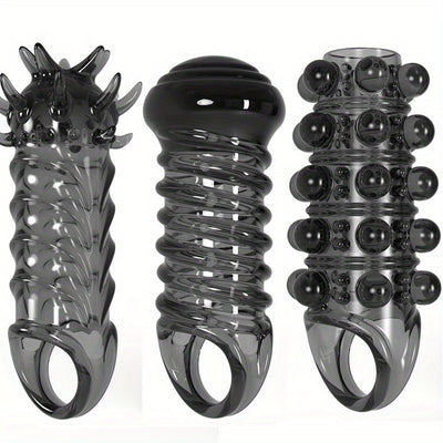 Men's Adult Sex Toy Penis Cover Sleeve Penis Extender Reusable Delay Ejaculation Add More Fun And Excitement