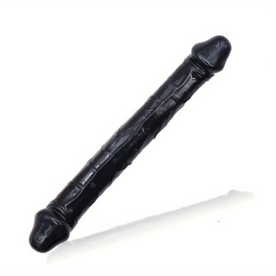 Double-Headed Dragon Phallus Simulation: Black TPE Dildo, 9.25inch, Suitable for Hand Washing - New Age Adult sex toys