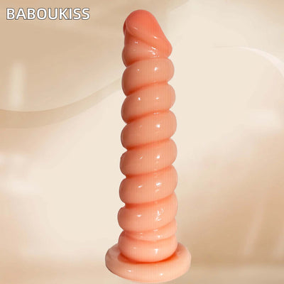 Dildo: Flexible PVC Anal Toy with Striped Design for Anal Training and Pleasure