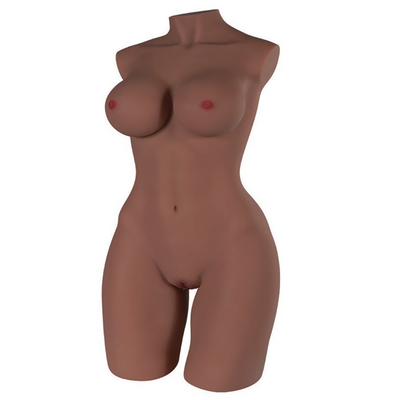 Thailand/Phuket Stock - TPE 50.6 lbs/23kg Dark Tanned Real Size Half Body Sex Doll Torso For Men