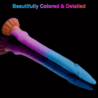 Long Anal Dildo Tentacle Monster, Silicone Dragon Dildo With Suction Cup Knot For Men Women Depth Anal Training, Huge Fantasy Anal Butt Plug Glow In The Dark Dildos Sex Toys & Games, 17 Inch