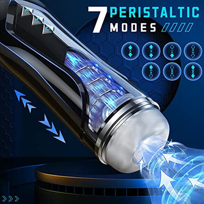 ถ้วยสำเร็จความใคร่อัตโนมัติสำหรับผู้ชายสำหรับการกระตุ้นอวัยวะเพศชายแบบสั่นด้วยมือสั่นได้7ครั้ง & 7ครั้ง