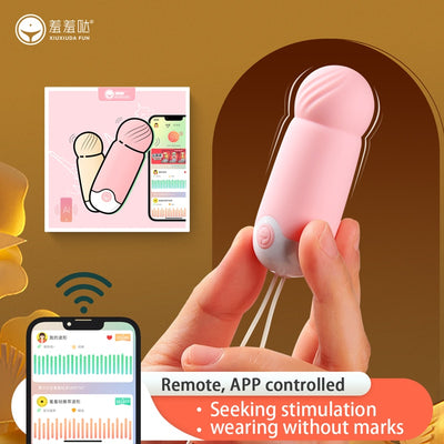 เครื่องสั่นจิ๋มกระต่ายสำหรับผู้ใหญ่ผู้หญิงเซ็กซ์ทอยองคชาติแอปควบคุมด้วยรีโมทคอนโทรลไร้สาย