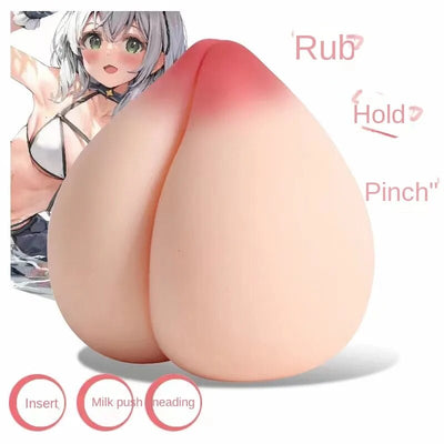 ของเล่นบรรเทาความเครียดทำจากซิลิโคนอุปกรณ์ช่วยตัวเองรูปลูกพีชเซ็กซ์ทอยใช้ปากสำเร็จความใคร่ด้วยตัวเอง