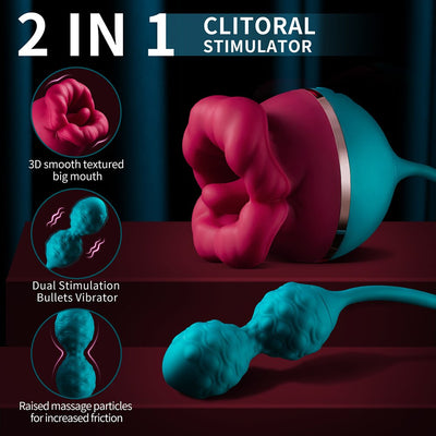ไวเบรเตอร์สำหรับผู้หญิงอุปกรณ์กระตุ้นคลิตอริสช่องคลอดจีสปอตเครื่องนวดดิลโด้2อิน1สำหรับผู้ใหญ่เซ็กซ์ทอย