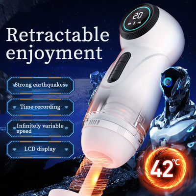 ไวเบรเตอร์สำหรับผู้ชายเครื่องสั่นสำหรับผู้ชายเซ็กซ์ทอยช่วยสำเร็จความใคร่พร้อมกล้องส่องทางไกล LCD