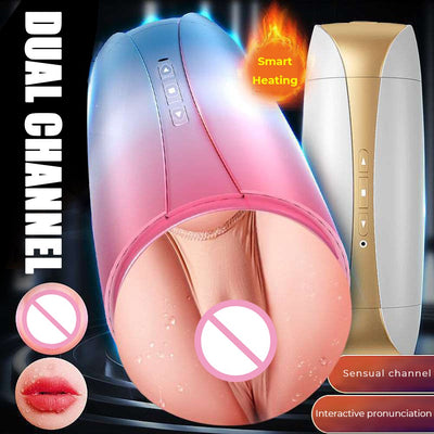 เครื่องสั่นหัวคู่เพลิดเพลินกับการสำเร็จความใคร่ด้วยตัวเองถ้วยลิ้นเลียช่องคลอดกระเป๋าช่องคลอดเครื่องสั่นสำหรับผู้ใหญ่ของเล่นเซ็กซี่สำหรับผู้ชายสำเร็จความใคร่