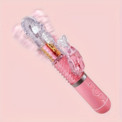 Telescopic Rotating Ball Vibrator For Women's Sexual Impact, Fake Penis, Masturbator, Adult Products