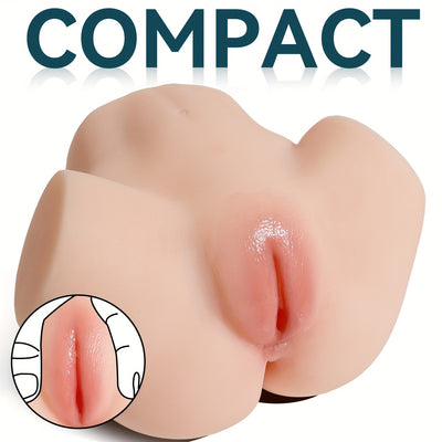 Realistic 1.8kg Male Anus Self-Pleasure Toy: TPE Material, 3D Textured Channels, 7.28" Length, 3.33" Width, No Battery Required