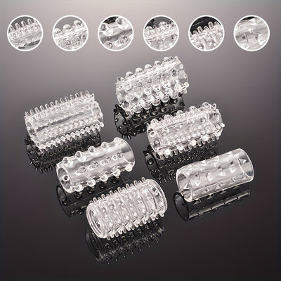 6pcs Sex Toys For Men, Penis Rings With 6 Elastic Textures Reusable, Male Sex Toys Cock Ring, Penis Sleeve For Enhance Erection Extended Time Cock Rings, Adult Sex Toys For Men And Couples