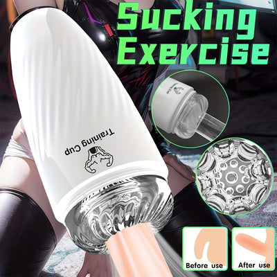 Male Masturbation Cup Soft Vagina Sex Toy Transparent Vagina Adult Endurance Training Adult Products Vacuum Pocket Cup Men