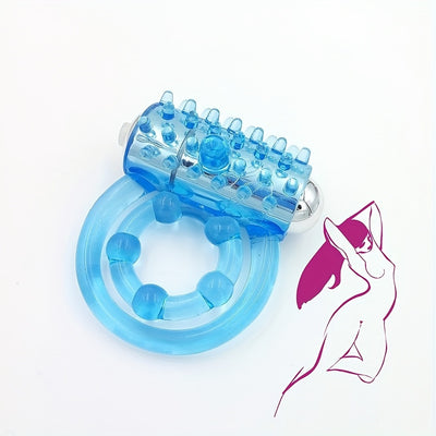 Portable Silicone Delay Ring With Dual Vibrating Circles - Enhance Stamina And Pleasure For Men And Couples