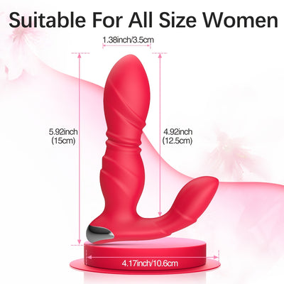 Sex Toy For Women App & Remote Control Vibrator, 9x9 Thrusting Vibrations Rose Sex Toys For Clitoris G-spot Stimulation, Pink Butterfly Dildo Wearable Panty Vibrator Quiet Adult Toy, Vibrator, Valentine's Day Gift