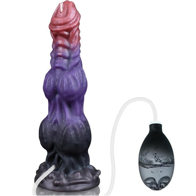 9.6" Monster Dildo Squirting Dildo Silicone Ejaculating Dildo with Knots, Fantasy Dildo Thick Dragon Dildo Horse Dildo with Strong Suction Cup, Huge Dog Dildo Soft Anal Dildo, Adult Toys for Women Men