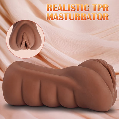 Experience Realistic Lifelike Pleasure: 1pc Pocket Pussy Male Masturbator - Skin Friendly TPR, 3D Textured Tight Vaginal Stroker For Men