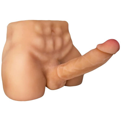 Men's Penis Torso Doll Female Sex Love Doll with Realistic Huge Dildo and Tight Anal for Women Masturbation Couple Sex Fun (11 x 8.2 x 4.7 Inches)
