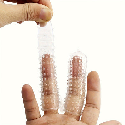 Modern Non-Slip Latex Finger Protector for Home Use - Couple sex finger sets