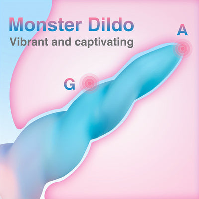 Huge Thick Monster Dildo for Women - 8.6 Inch Realistic Fantasy Big Silicone Anal Dildo with Strong Suction Cup for Hands-Free Play, Soft G Spot Prostate Massager Adult Sex Toys for Female and Couples