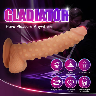 9.44" Realistic Dildo with Large Beads - Waterproof, Latex-Free, Suction Cup for Hands-Free Play, G-Spot & Anal Stimulation Sex Toy for Women and Couples