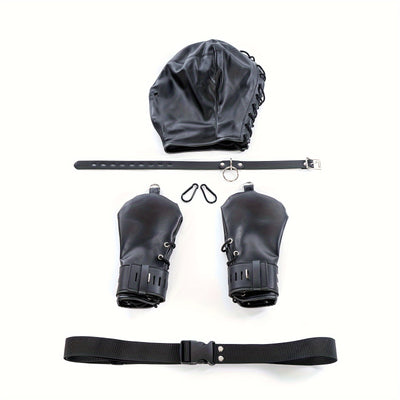 Adult Sex Restraints Toys Mask Paws Gloves Neck Collar BDSM Role Play Training Bondage Set