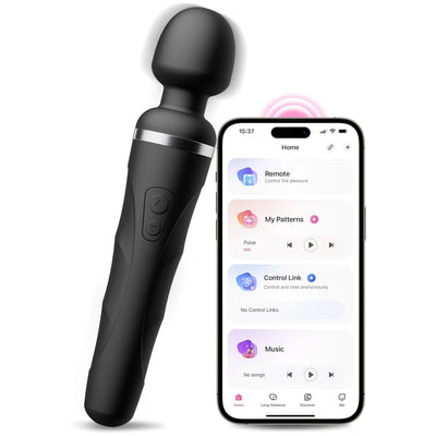 LOVENSE Domi 2 Wand Massager for Women Men, Classic Wand Vibrator, Powerful Stimulator with Dual Rotating Head, Bluetooth App Controlled, Customizable Vibrations Partner Play